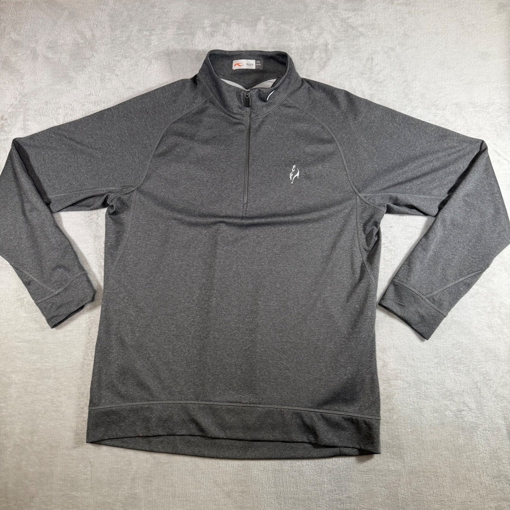 Kjus Men Keano Halfzip Grey Heather Pullover Golf Ski Mid Layer MG25-D04 XL